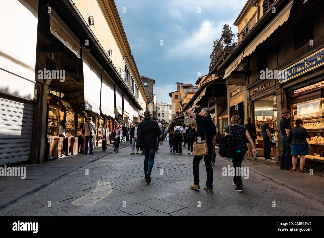 Italia, Ponte Vecchio, Firenze Foto Stock