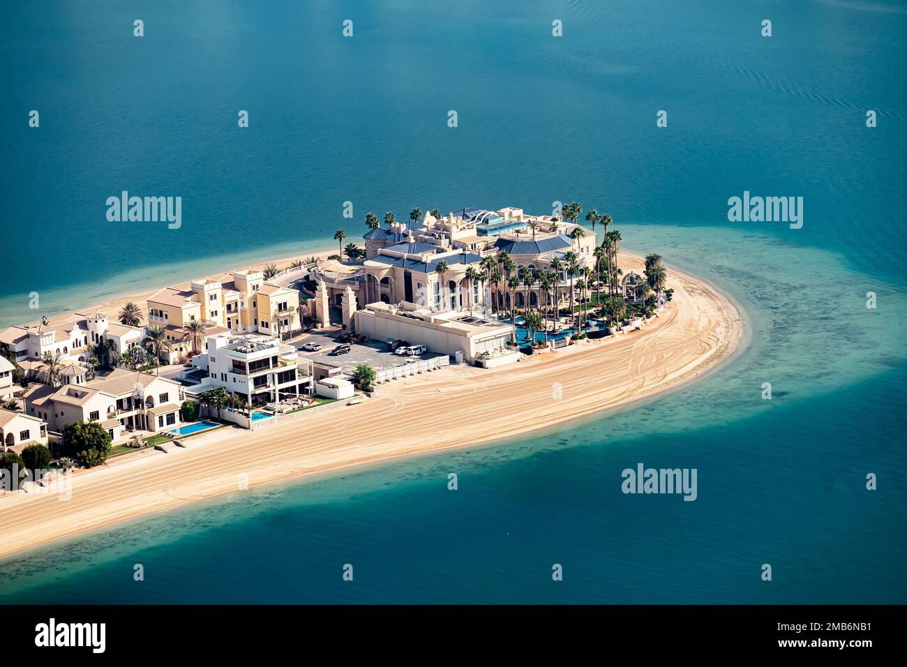 The Palm Jumeirah, Dubai, Emirati Arabi Uniti. Immobiliare di lusso a Dubai. Foto Stock