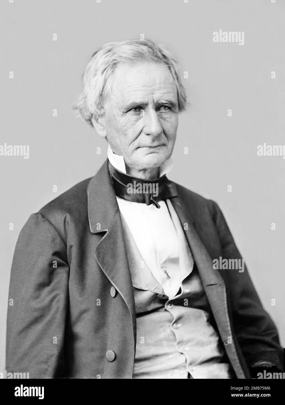 Simon Cameron che è stato il Segretario di guerra per gli Stati Uniti (unionisti) durante la guerra civile americana Foto Stock