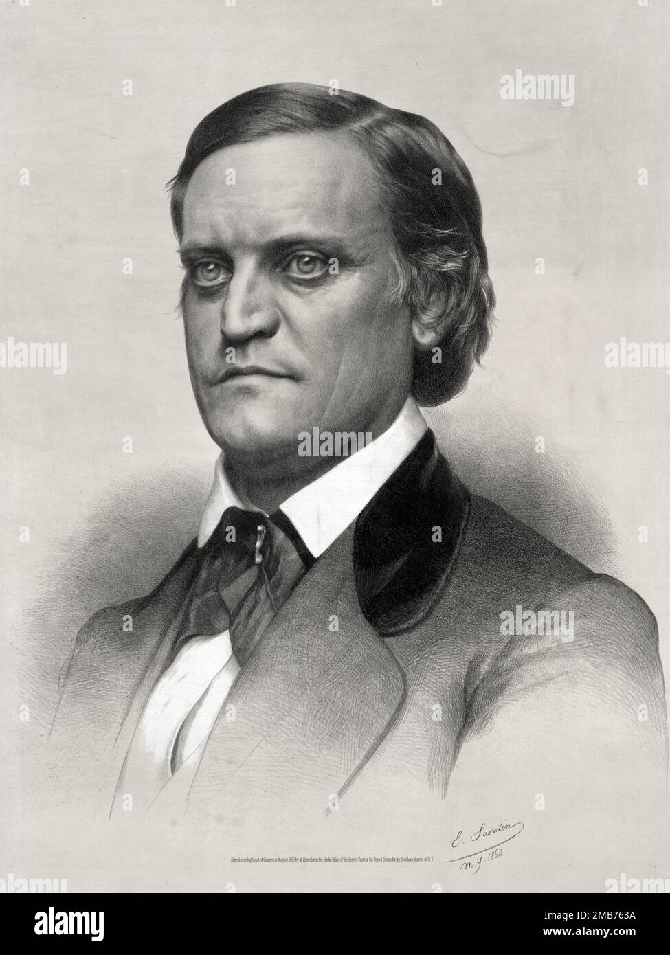 John C. Breckinridge, vicepresidente degli Stati Uniti sotto la presidenza di James Buchanan, è stato comandante e infine segretario di guerra per gli stati confederati durante la guerra civile americana Foto Stock