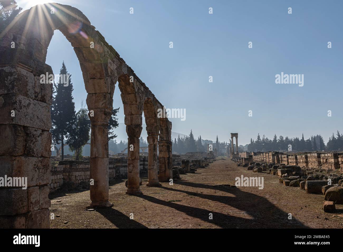 Anjar, la città di Umayyyad nel cuore del Libano Foto Stock