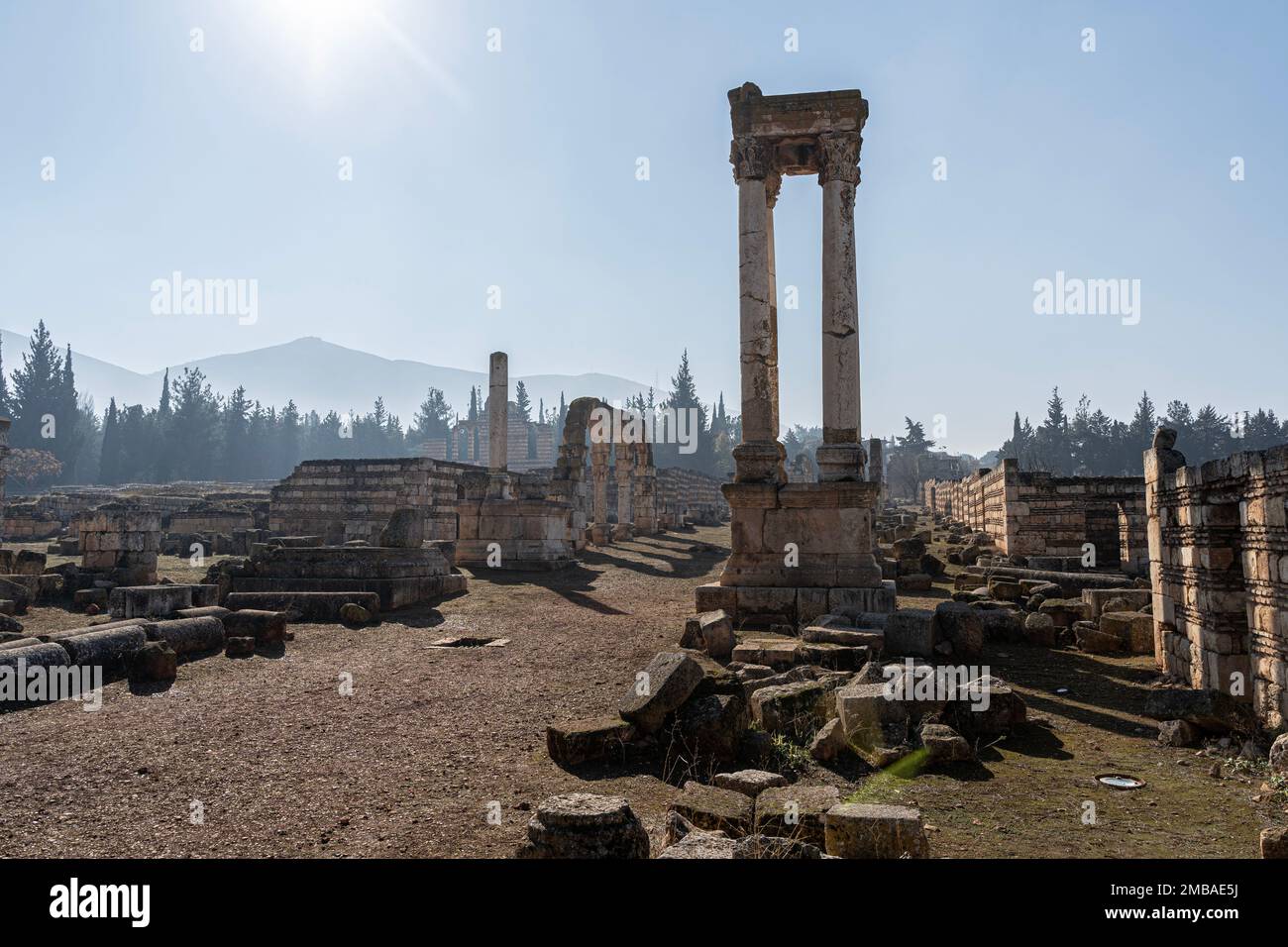 Anjar, la città di Umayyyad nel cuore del Libano Foto Stock