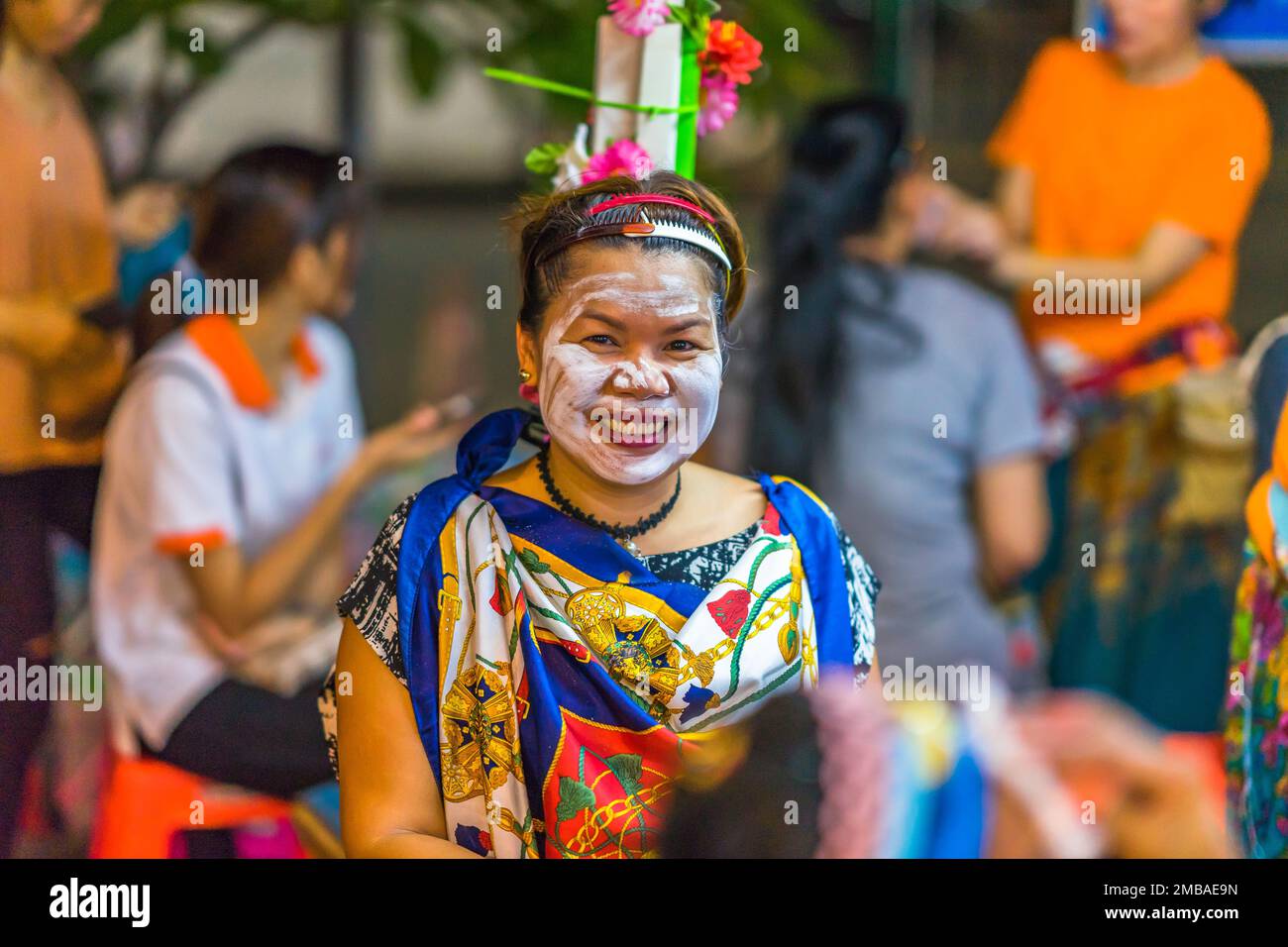 Trattamento di bellezza facciale, effettuato a Sriracha, Chonburi, Tailandia. Foto Stock