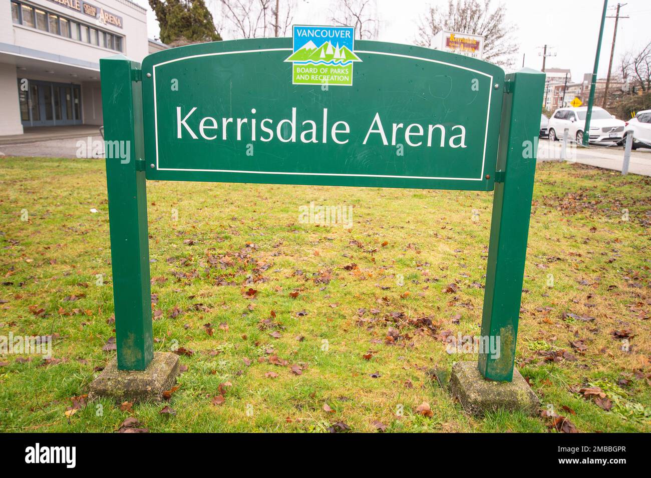 Kerrisdale Cyclone Taylor Arena segno a Vancouver, British Columbia, Canada Foto Stock