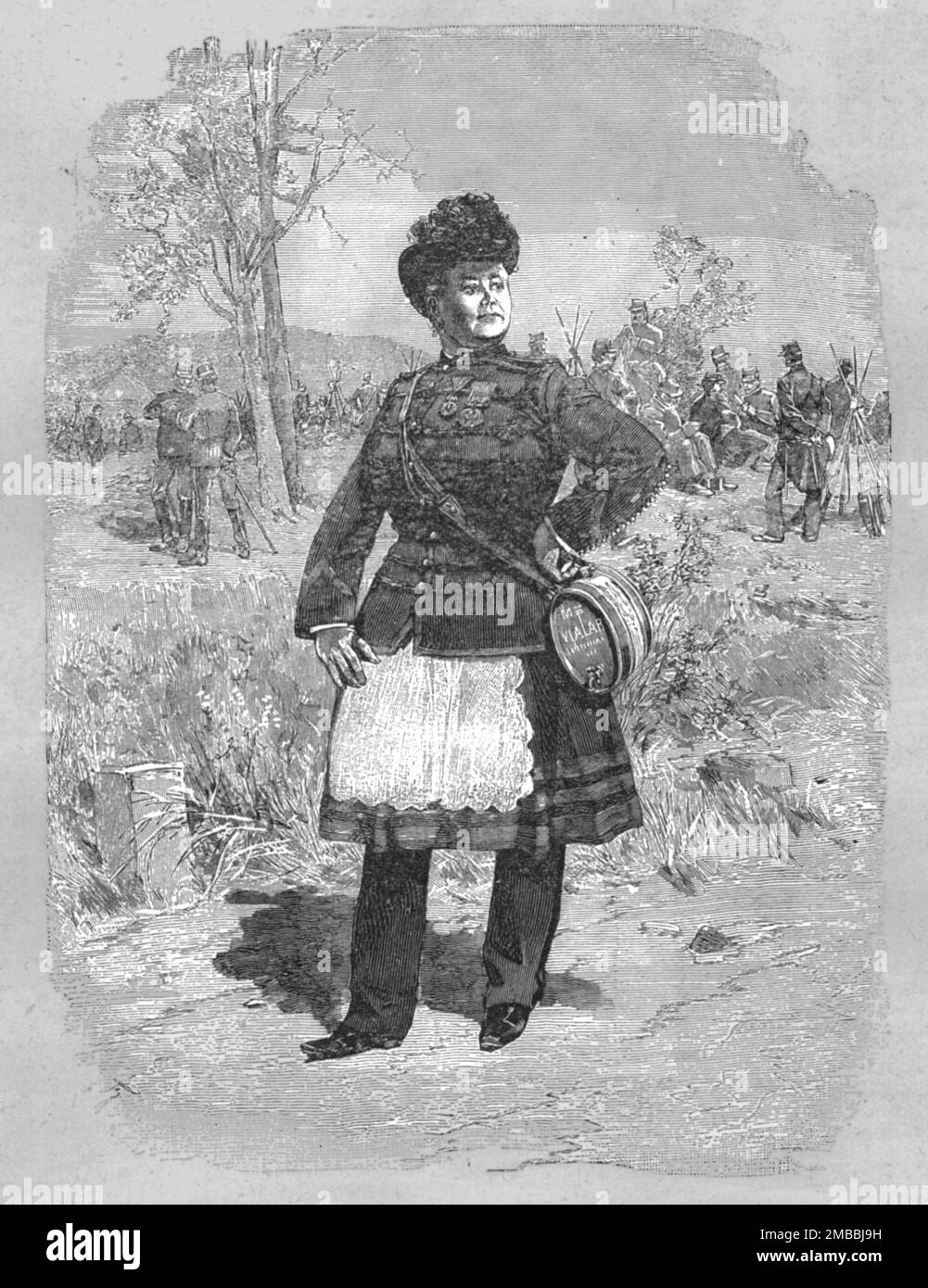 ''Madame Vialar, l'ultima delle Cantiniere francesi', 1890. Da "The Graphic. Un quotidiano settimanale illustrato", Volume 42. Da luglio a dicembre 1890. Foto Stock