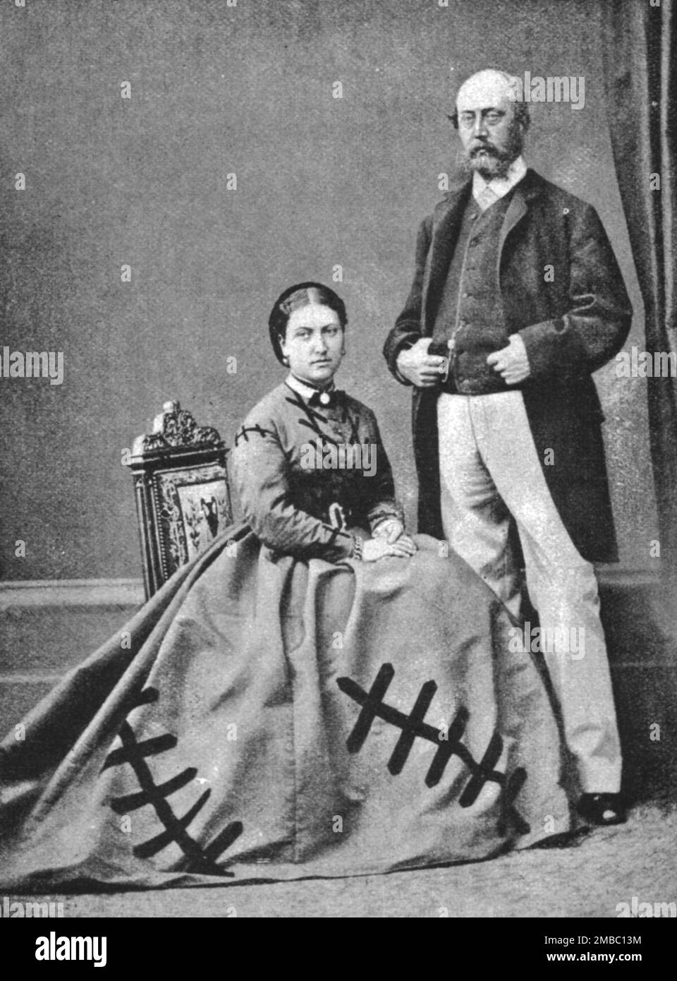 ''TRH Prince and Princess Christian, 1866', 1891. Da "The Graphic. Un quotidiano settimanale illustrato", Volume 44. Da luglio a dicembre 1891. Foto Stock