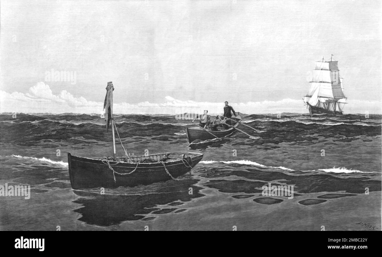 ''troppo tardi" dopo Joseph Nash, RI', 1891. Da "The Graphic. Un quotidiano settimanale illustrato", Volume 44. Da luglio a dicembre 1891. Foto Stock