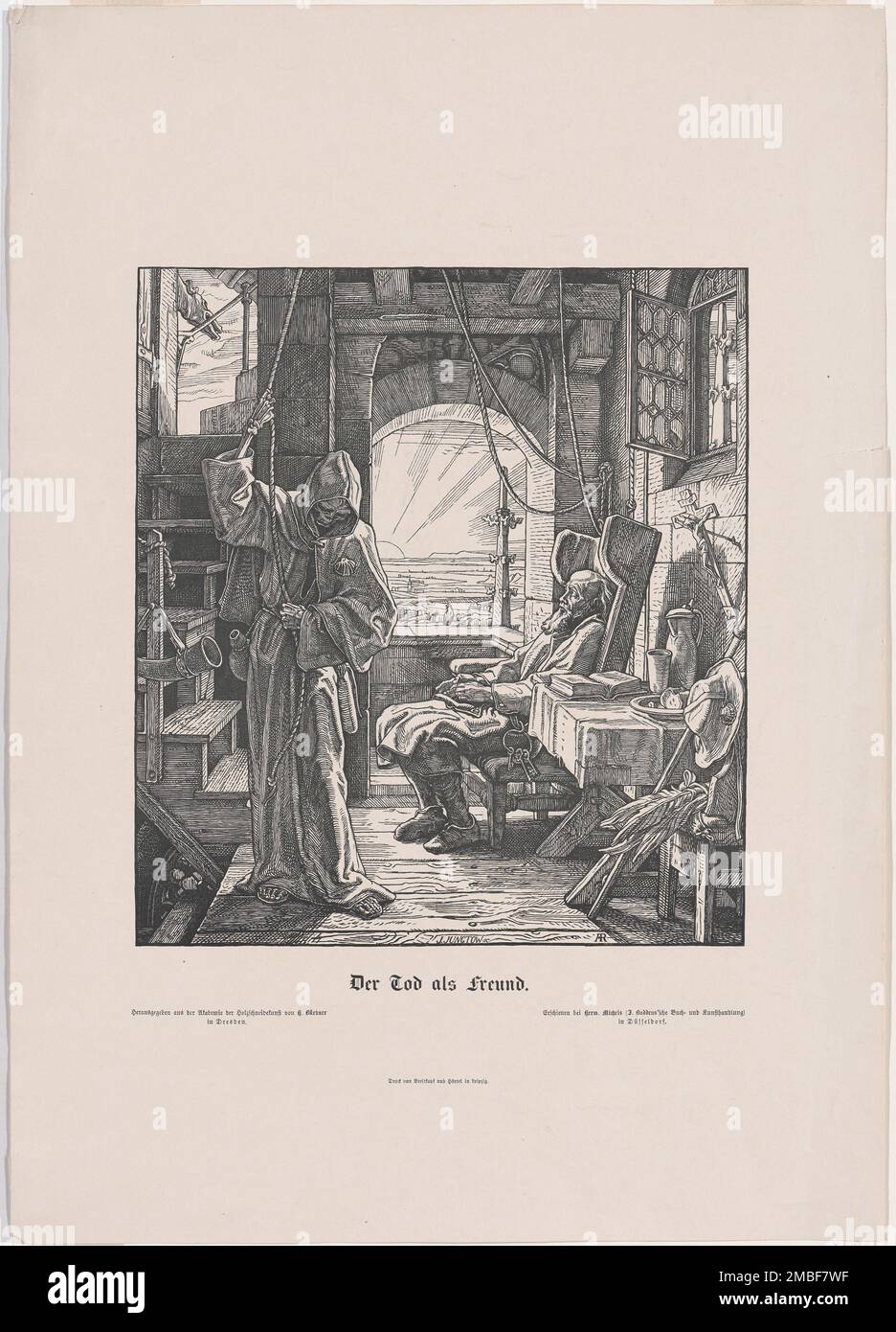 Der Tod als Erw&#xfc;rger (morte lo Strangler), 1851. Foto Stock