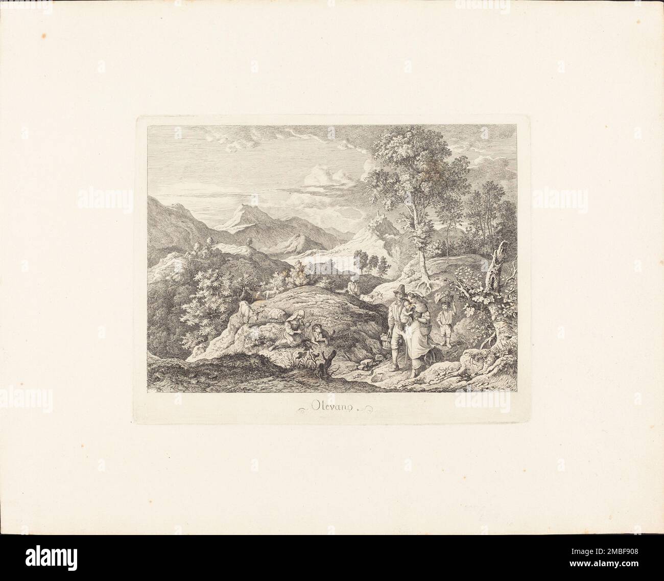 Olevano, 1831. Foto Stock