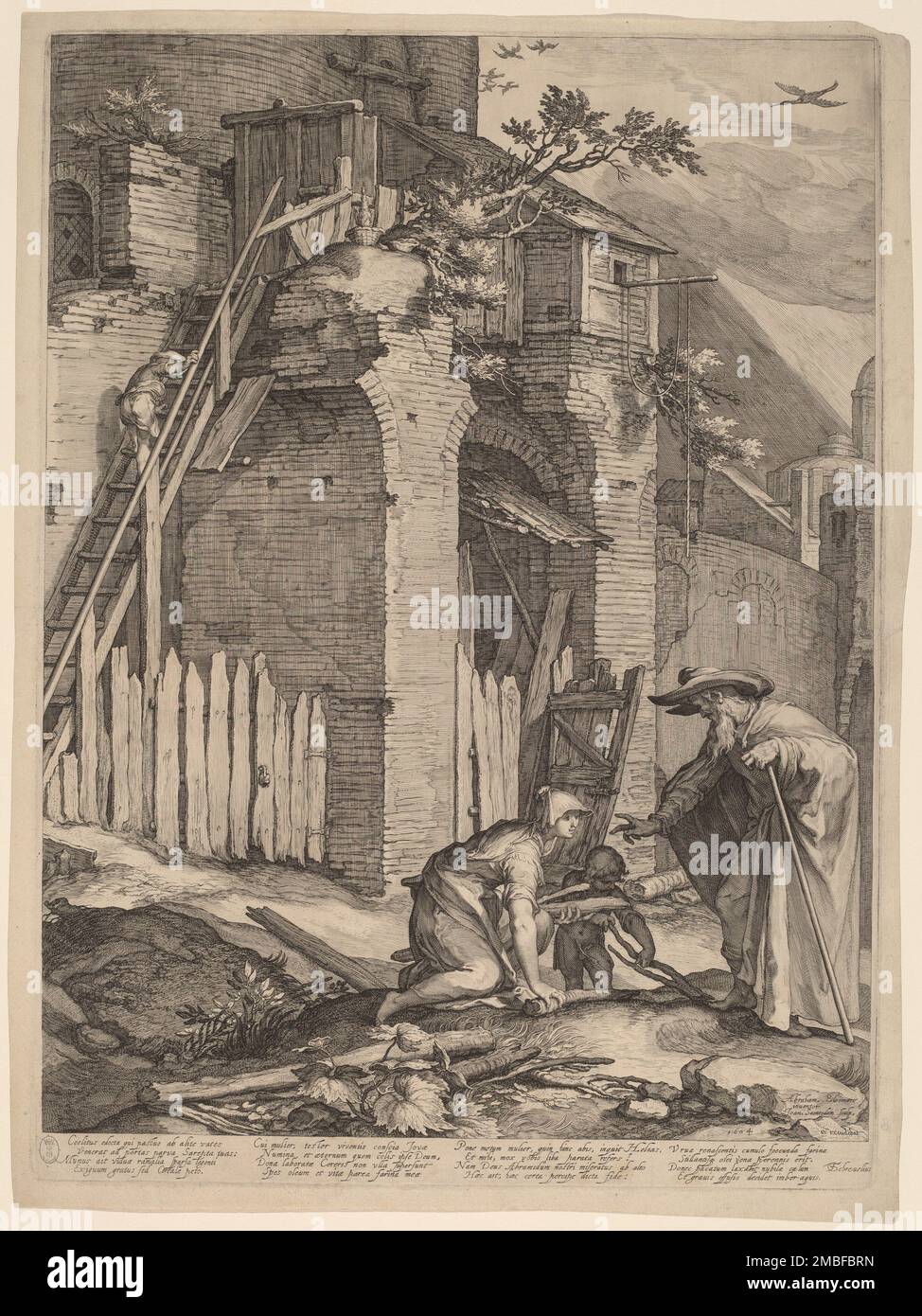 Il profeta Elia con la vedova di Zarepat, 1604. Foto Stock