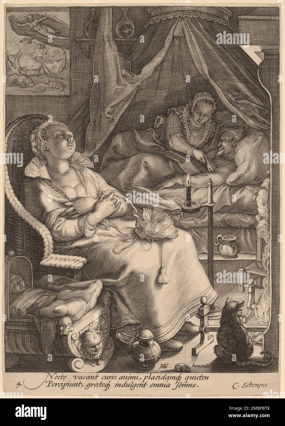 Notte, c.1595-1598. Foto Stock