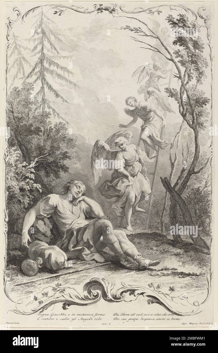 Scala di giacobbe incisione immagini e fotografie stock ad alta