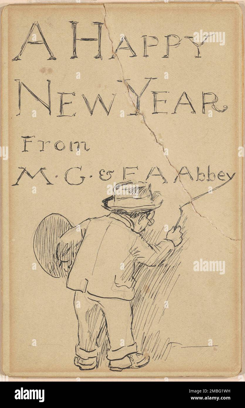 Un felice anno nuovo, 1900-1910. Foto Stock