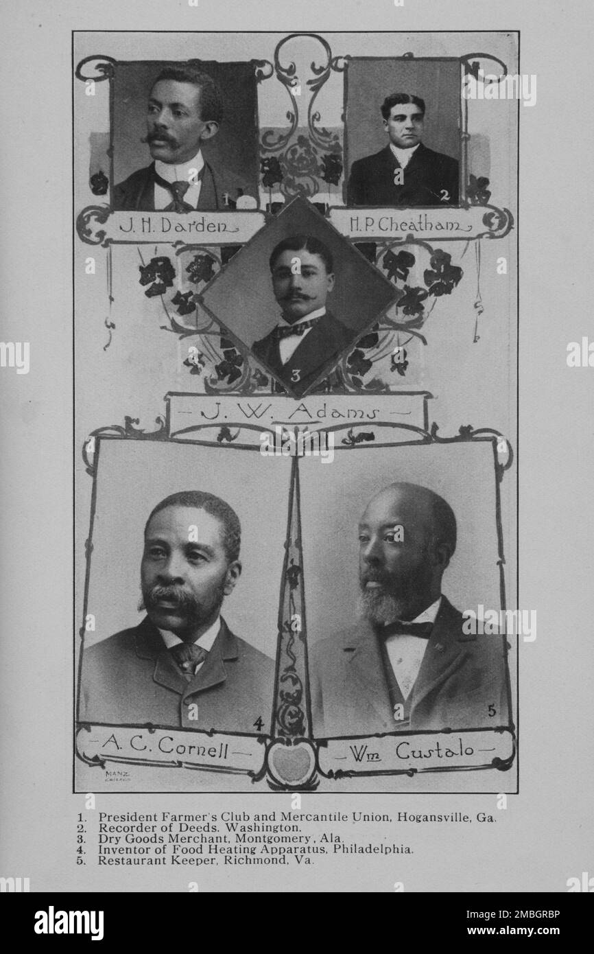 J.H. Darden ; Henry Plummer Cheatham ; J.W. Adams ; A.C. Cornell ; Wm. 1902. Foto Stock
