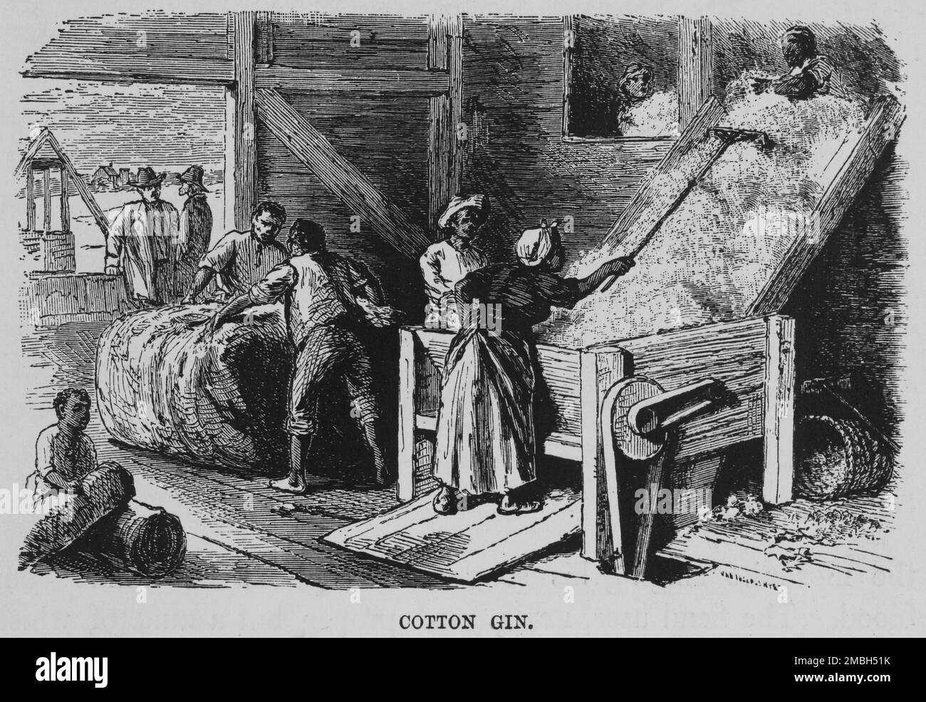 Gin di cotone, 1882. Foto Stock
