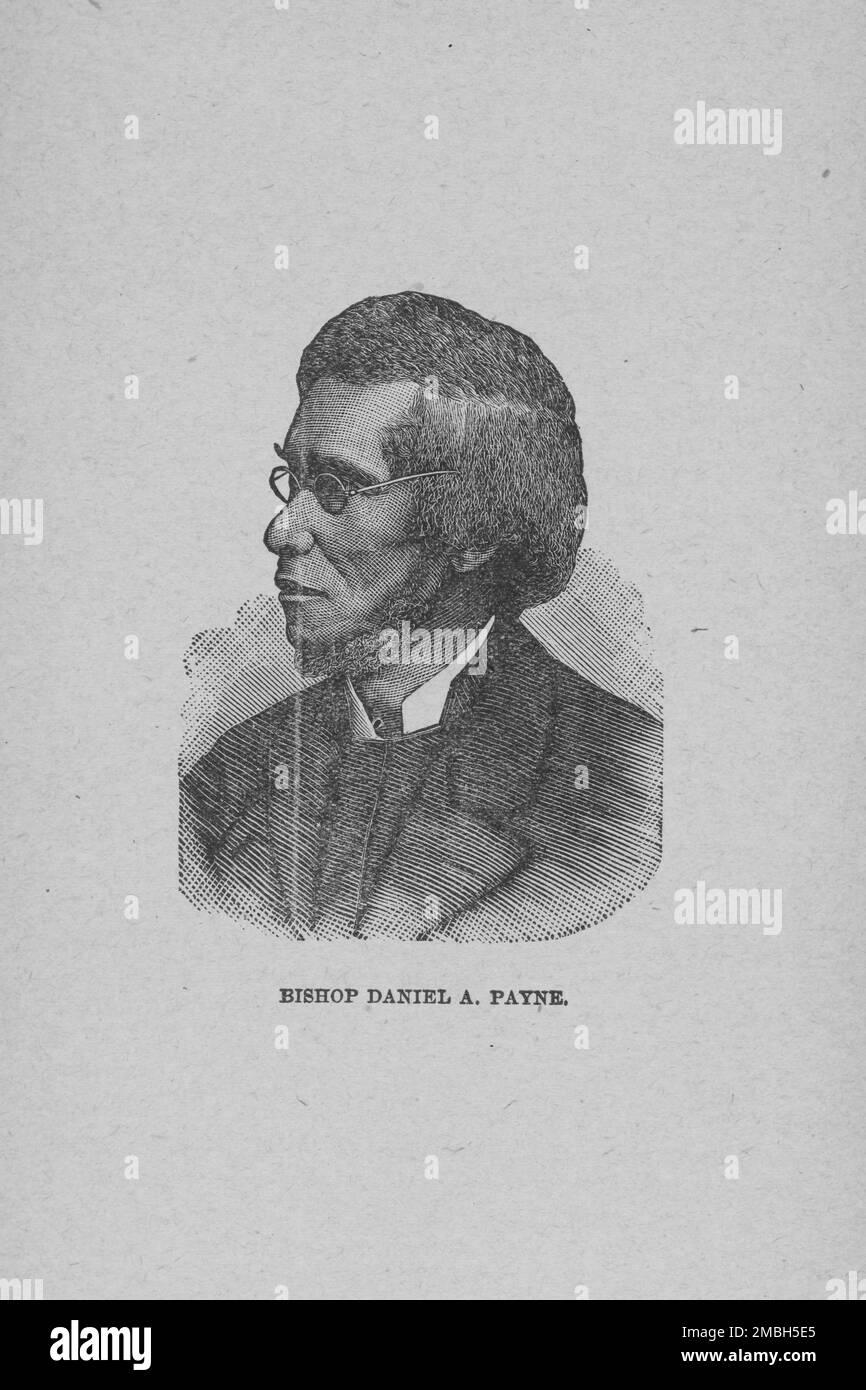 Mons. Daniel A. Payne, 1897. Il reverendo Daniel Alexander Payne, educatore, chierico e autore; vescovo della Chiesa Episcopale Metodista Africana, uno dei fondatori della Wilberforce University in Ohio, primo presidente afroamericano di un college negli Stati Uniti. Dal lato bianco di un soggetto nero, ingrandito e portato fino ad oggi; una vendetta della corsa afro-americana; dallo sbarco degli schiavi a St. Agostino, Florida, nel 1565, fino ad oggi'. Foto Stock