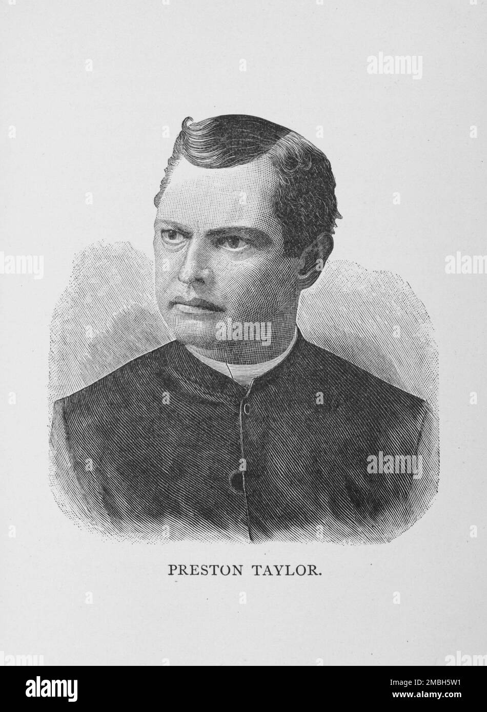 Preston Taylor, 1887. Uomo d'affari afro-americano, ministro e filantropo, creò il Greenwood Cemetery, il secondo più antico cimitero afro-americano a Nashville, e Greenwood Park, il primo parco per le comunità nere a Nashville. Da "Men of Mark: Eminent, Progressive and Rising" di William J. Simmons. Foto Stock