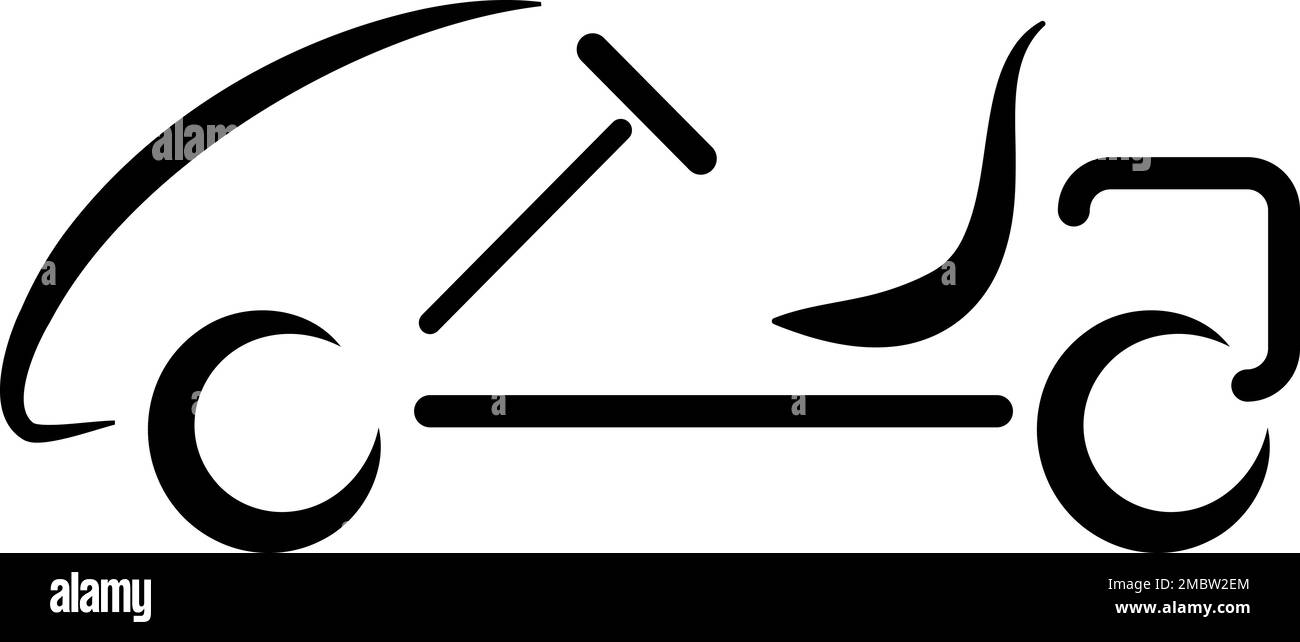 Karting, karting, logo sportivo, sfondo Illustrazione Vettoriale