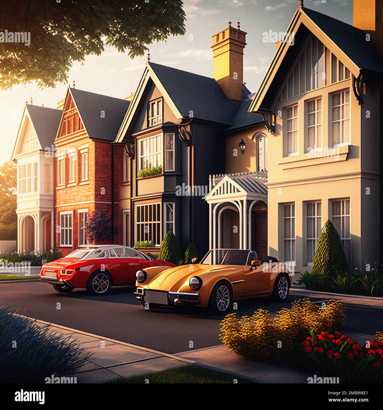 Tipiche case in mattoni a Oxford. Inghilterra casa in città, Regno Unito Foto Stock