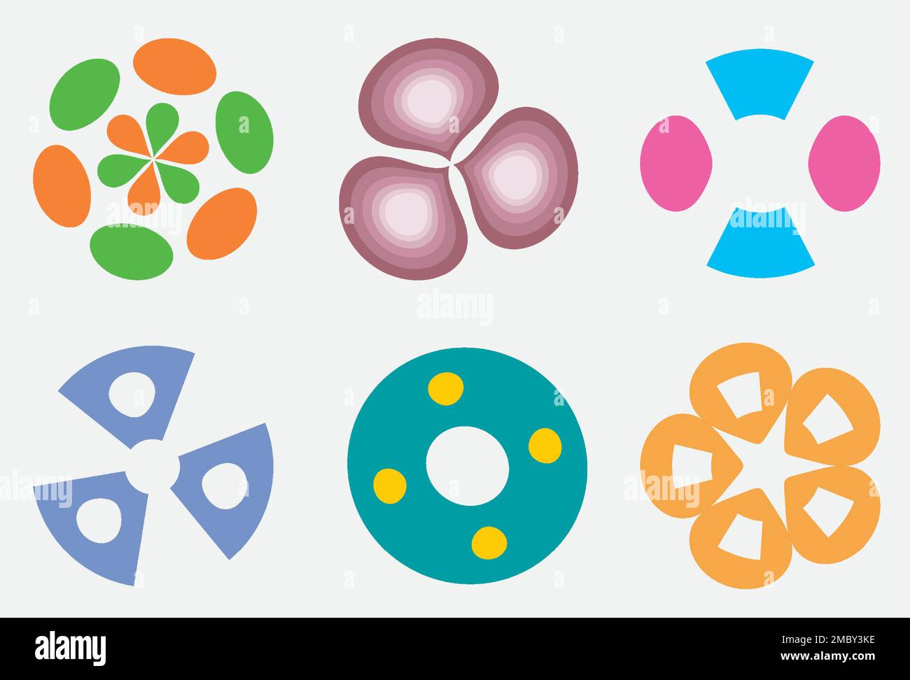 Raccolta di segni per il design di elementi Web geometrici Illustrazione Vettoriale