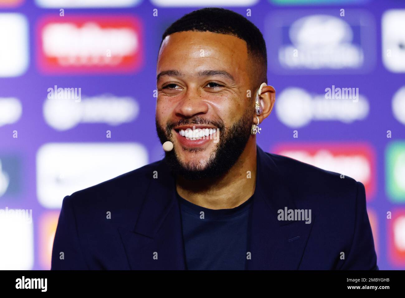 Madrid, Spagna. 20th Jan, 2023. Memphis Depay durante la sua presentazione come nuovo giocatore di Atletico de Madrid il 20 gennaio 2023 allo stadio Civitas Metropolitano di Madrid, Spagna - Foto: Oscar J Barroso/DPPI/LiveMedia Credit: Independent Photo Agency/Alamy Live News Foto Stock