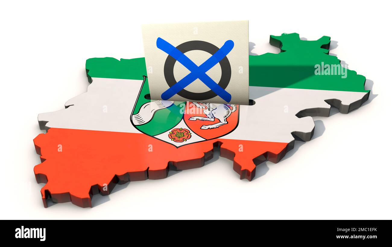 Immagine simbolica sul tema delle elezioni nella Renania settentrionale-Vestfalia Foto Stock