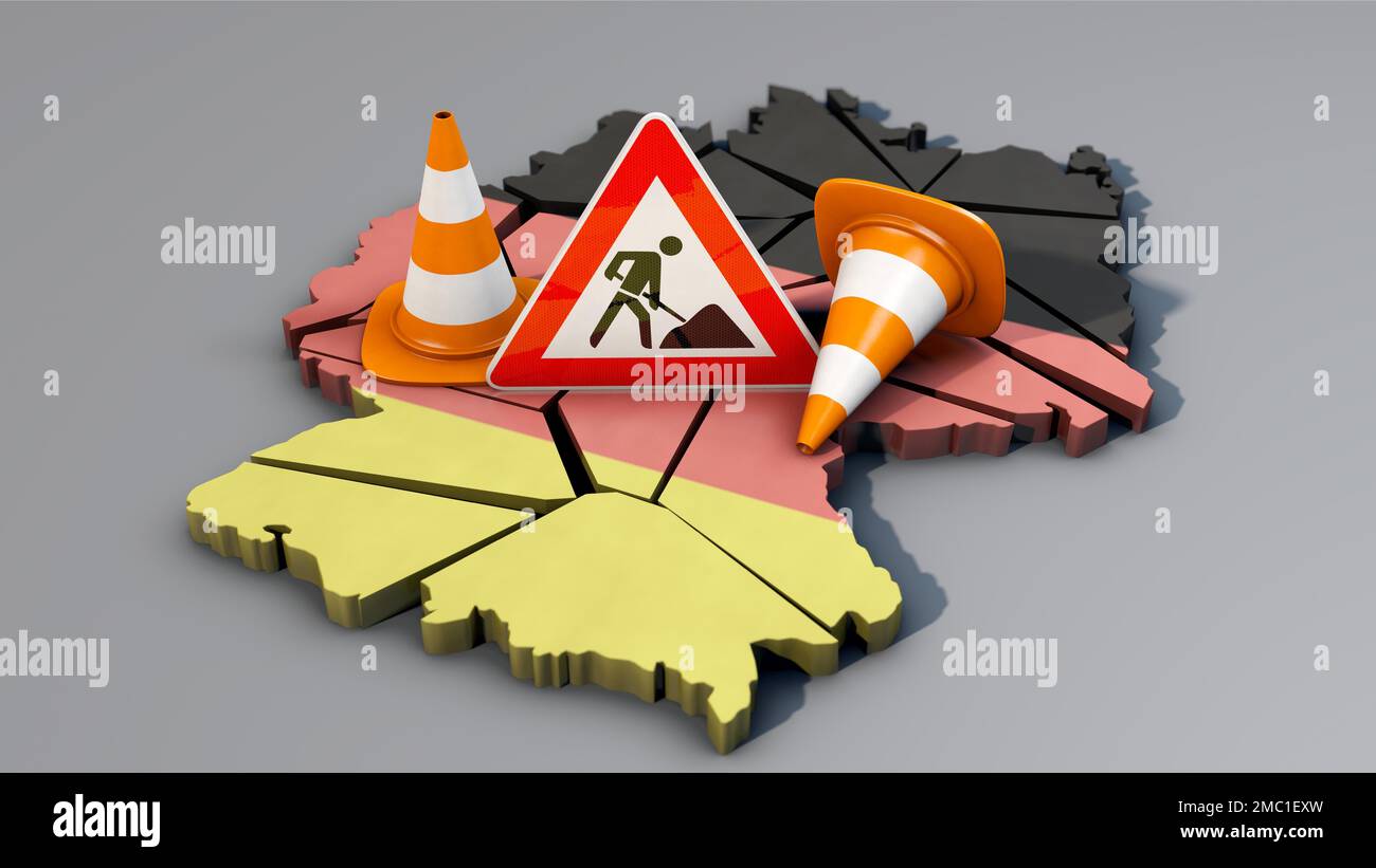 Immagine simbolica sul tema del portafoglio investimenti in Germania Foto Stock