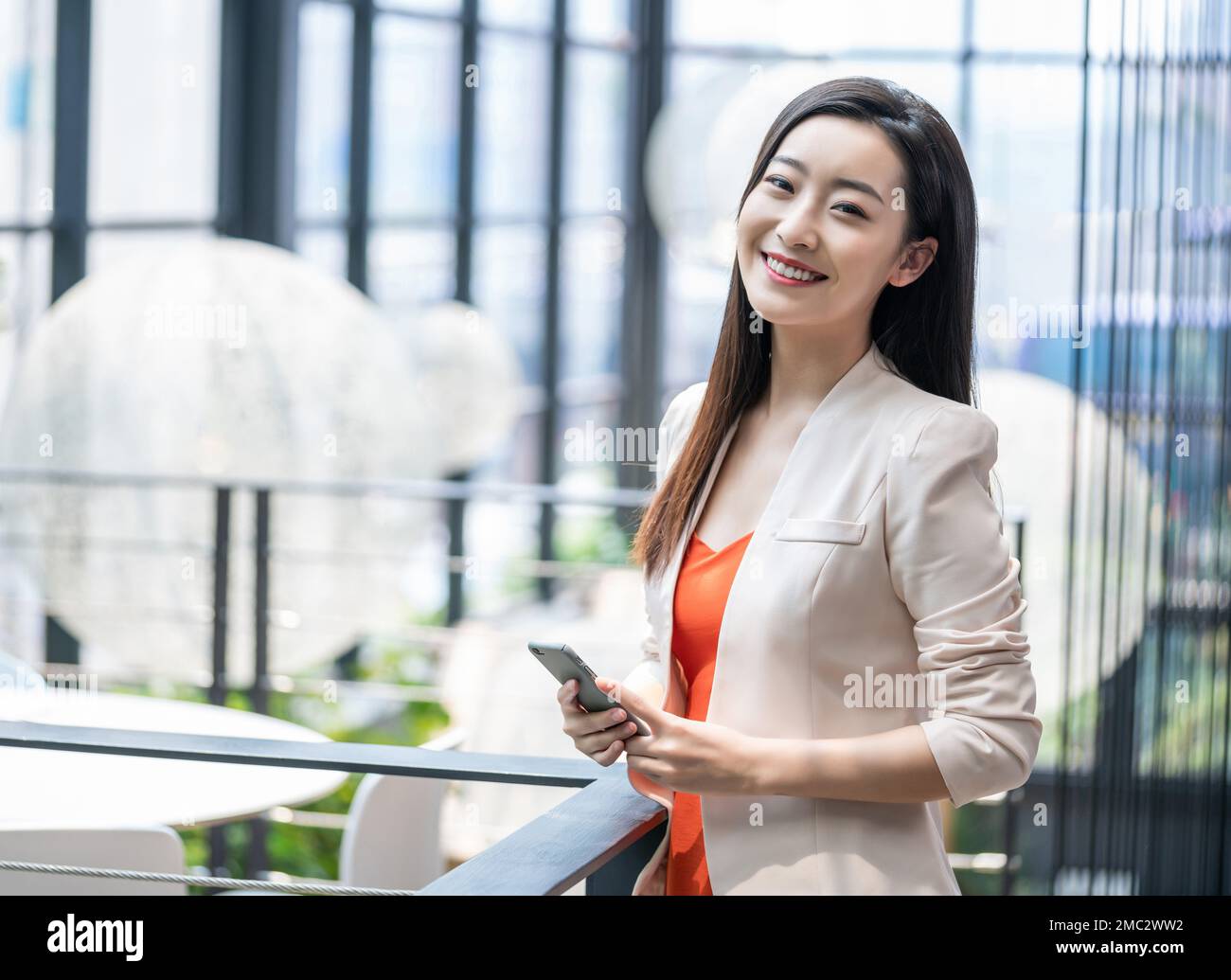 MS uso aziendale di telefoni cellulari Foto Stock