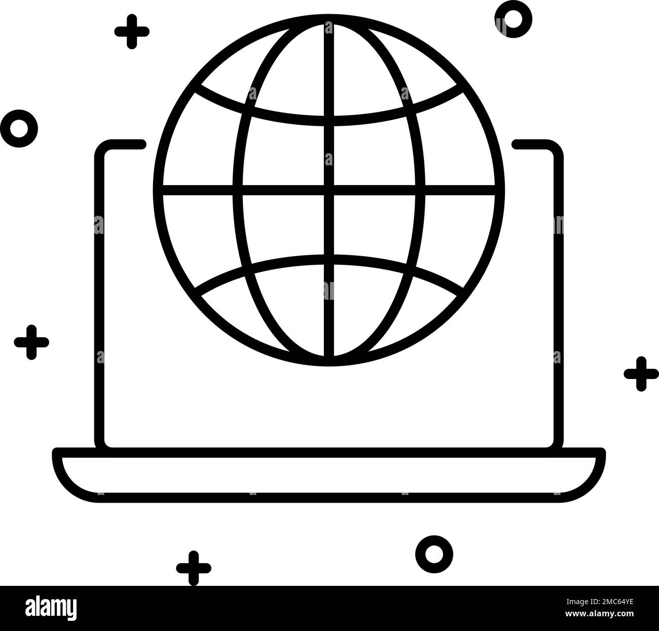 Educazione a distanza, icona vettore di linea su sfondo trasparente. Delineare la formazione a distanza, icona vettore di linea Illustrazione Vettoriale
