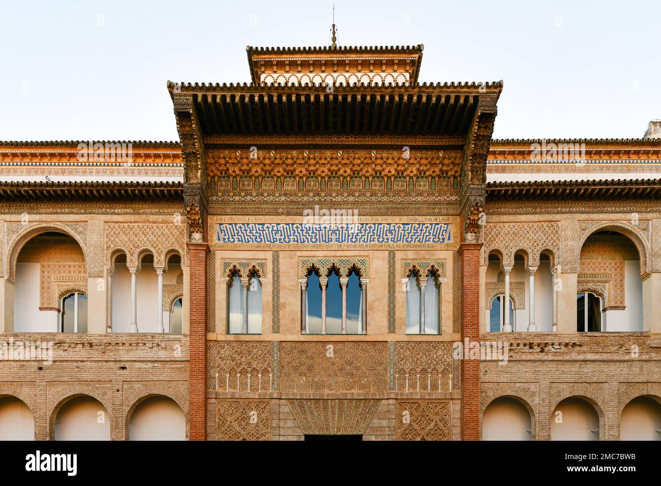 L'Alcazar reale di Siviglia in Spagna. È il più antico palazzo reale ancora in uso in Europa. Foto Stock