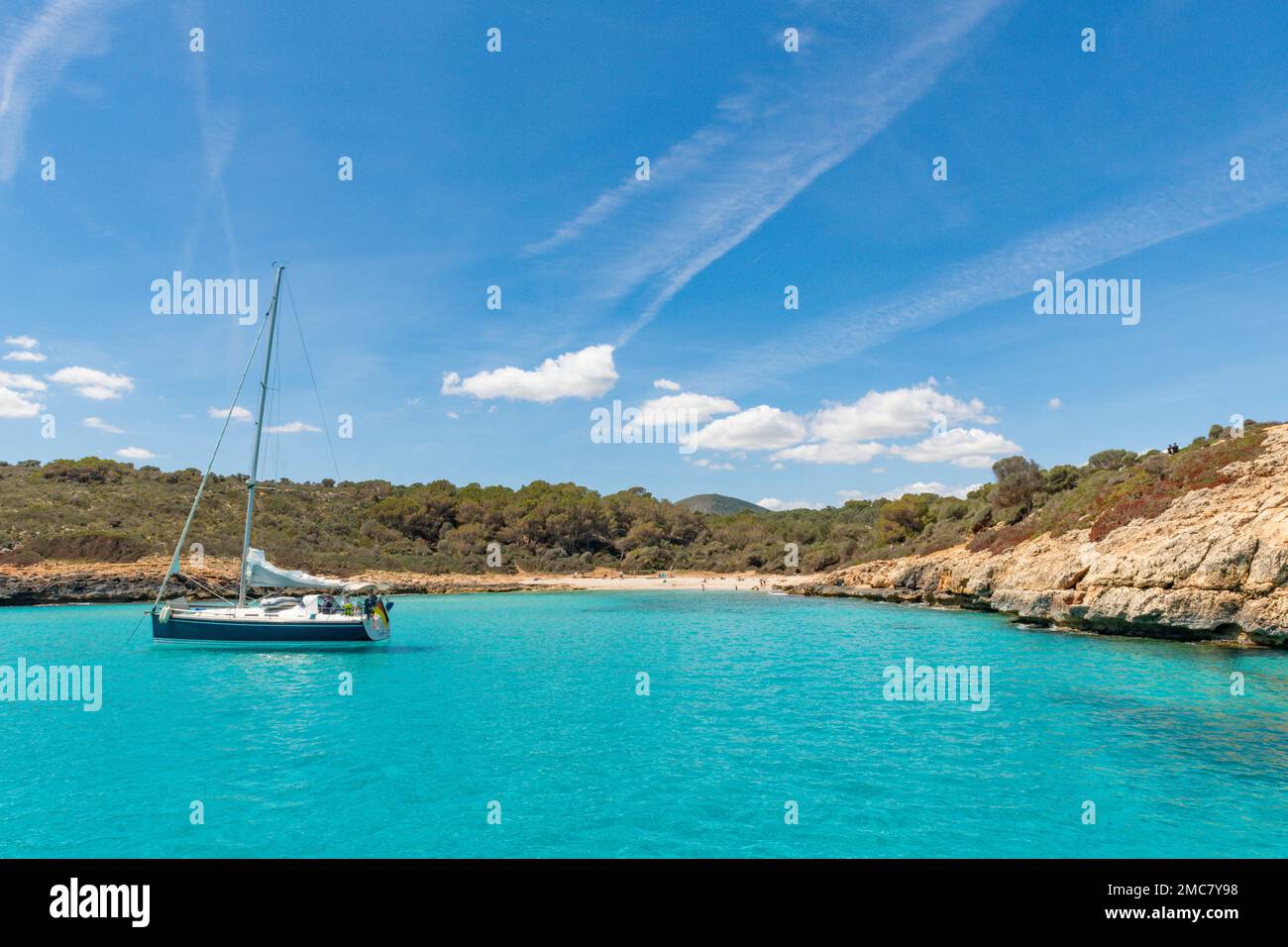 Die Cala Varques unweit von Porto Cristo, Mallorca Foto Stock