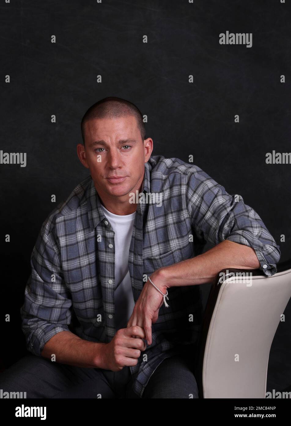 Channing Tatum poses for a portrait at the Four Seasons Hotel on Sunday, Feb. 6, 2022, in Los Angeles. (Photo by Danny Moloshok/Invision/AP) Foto Stock