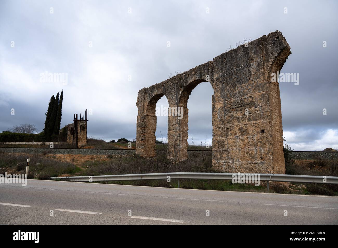 L'Acquedotto di la Hidalga e Coca si trova vicino al basso andaluso di Ronda, Spagna Foto Stock