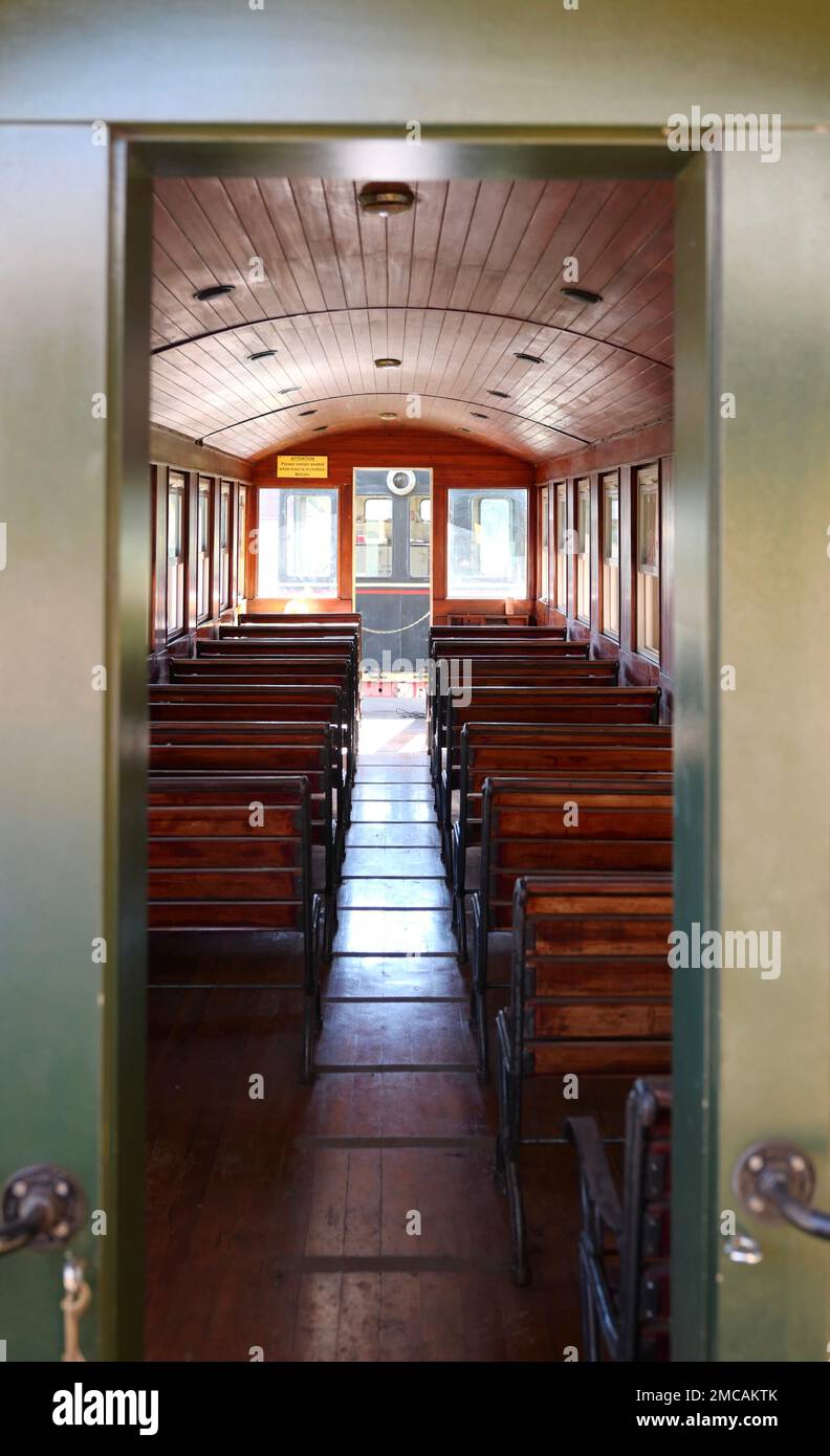 Ferrovia storica sulla piantagione Kilohana sull'isola tropicale di Kauai Foto Stock