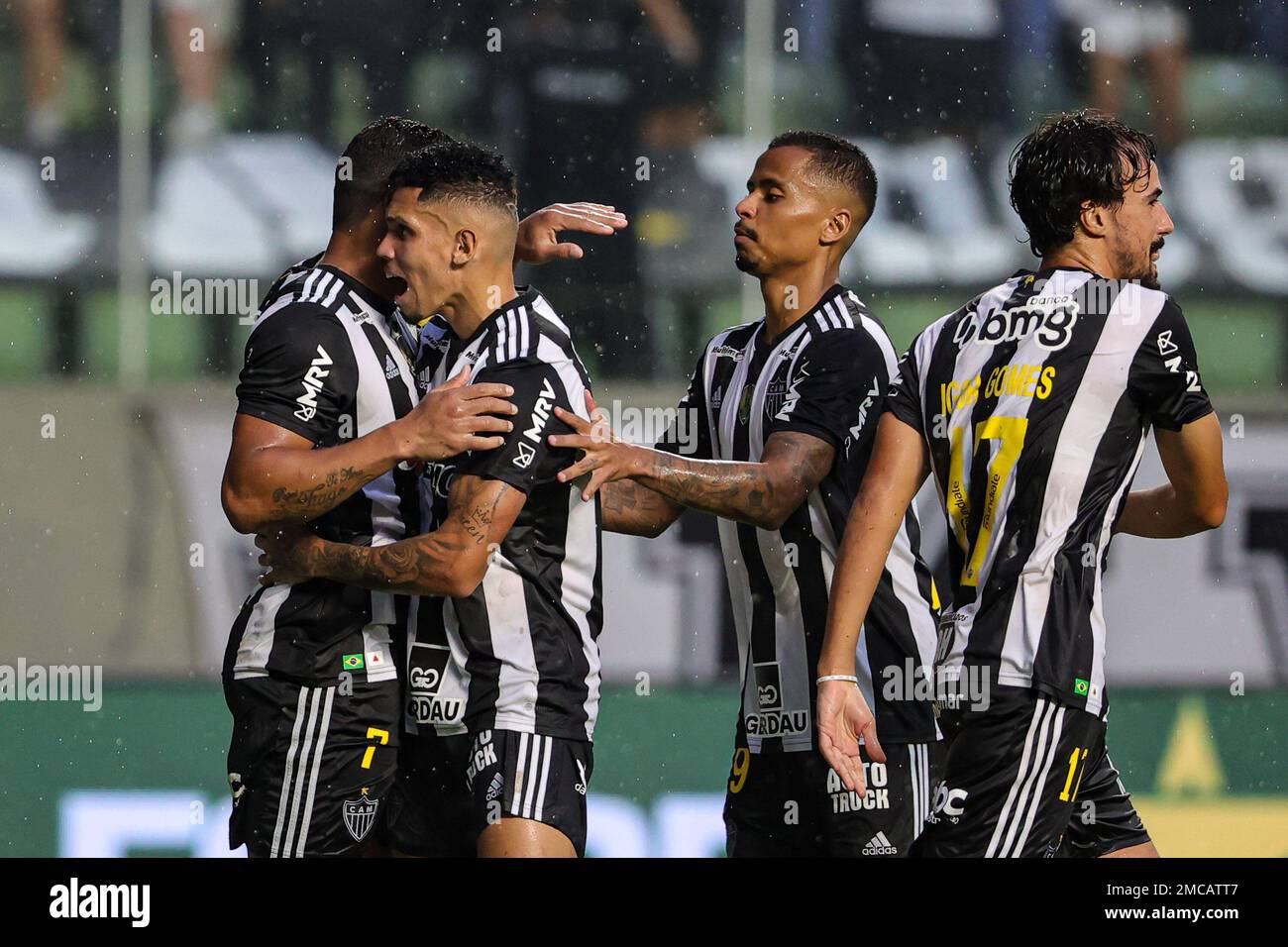 Belo Horizonte, Brasile. 21st Jan, 2023. MG - Belo Horizonte - 01/21/2023 - MINEIRO 2023 ATLETICO-MG X CALDENSE - Hulk giocatore di Atletico-MG celebra il suo gol durante una partita contro Caldense allo stadio Independencia per il campionato Mineiro 2023. Foto: Gilson Junio/AGIF/Sipa USA Credit: Sipa USA/Alamy Live News Foto Stock