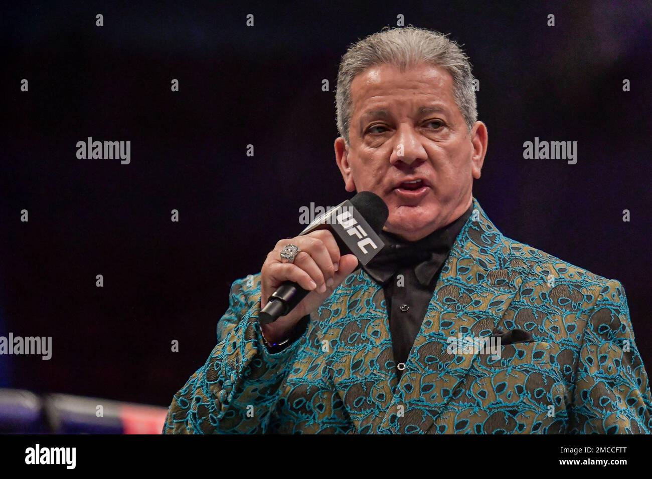 Rio de Janeiro, Brasile. 21st Jan, 2023. RJ - Rio de Janeiro - 01/21/2023 - UFC 283 - Bruce buffer Announcer durante UFC 283, tenuto presso Jeunesse Arena questo Sabato (21). Foto: Thiago Ribeiro/AGIF/Sipa USA Credit: Sipa USA/Alamy Live News Foto Stock