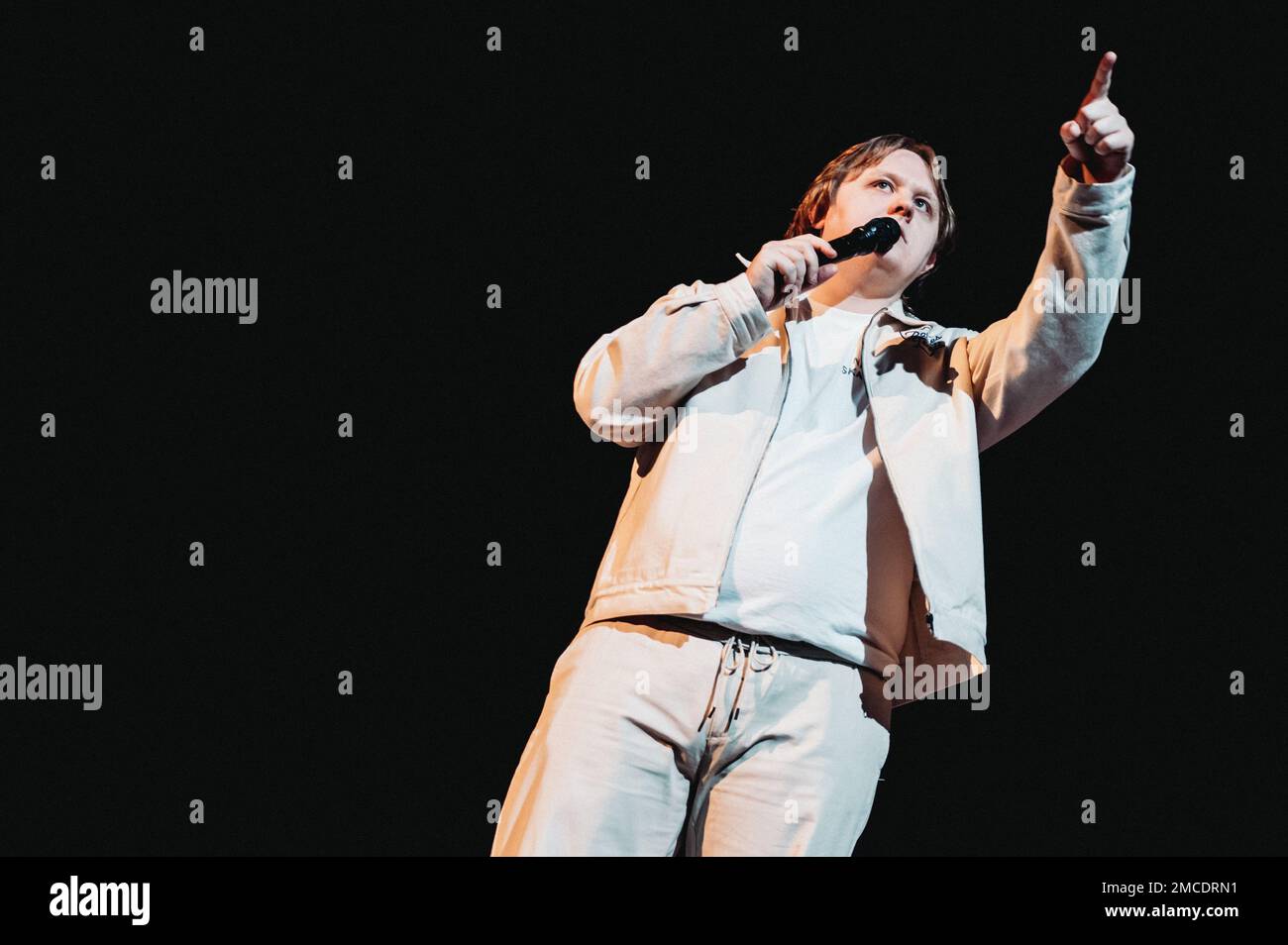 Newcastle, Regno Unito. 21st gennaio 2023. 21st gennaio 2023: Lewis Capaldi suona all'Utilita Arena di Newcastle, a sostegno del suo secondo album, "Broken by Desire to Be Heavenly Sent". Credit: Thomas Jackson/Alamy Live News Foto Stock Newcastle, Regno Unito. 21st gennaio 2023. 21st gennaio 2023: Lewis Capaldi suona all'Utilita Arena di Newcastle, a sostegno del suo secondo album, "Broken by Desire to Be Heavenly Sent". Credit: Thomas Jackson/Alamy Live News Foto Stock
