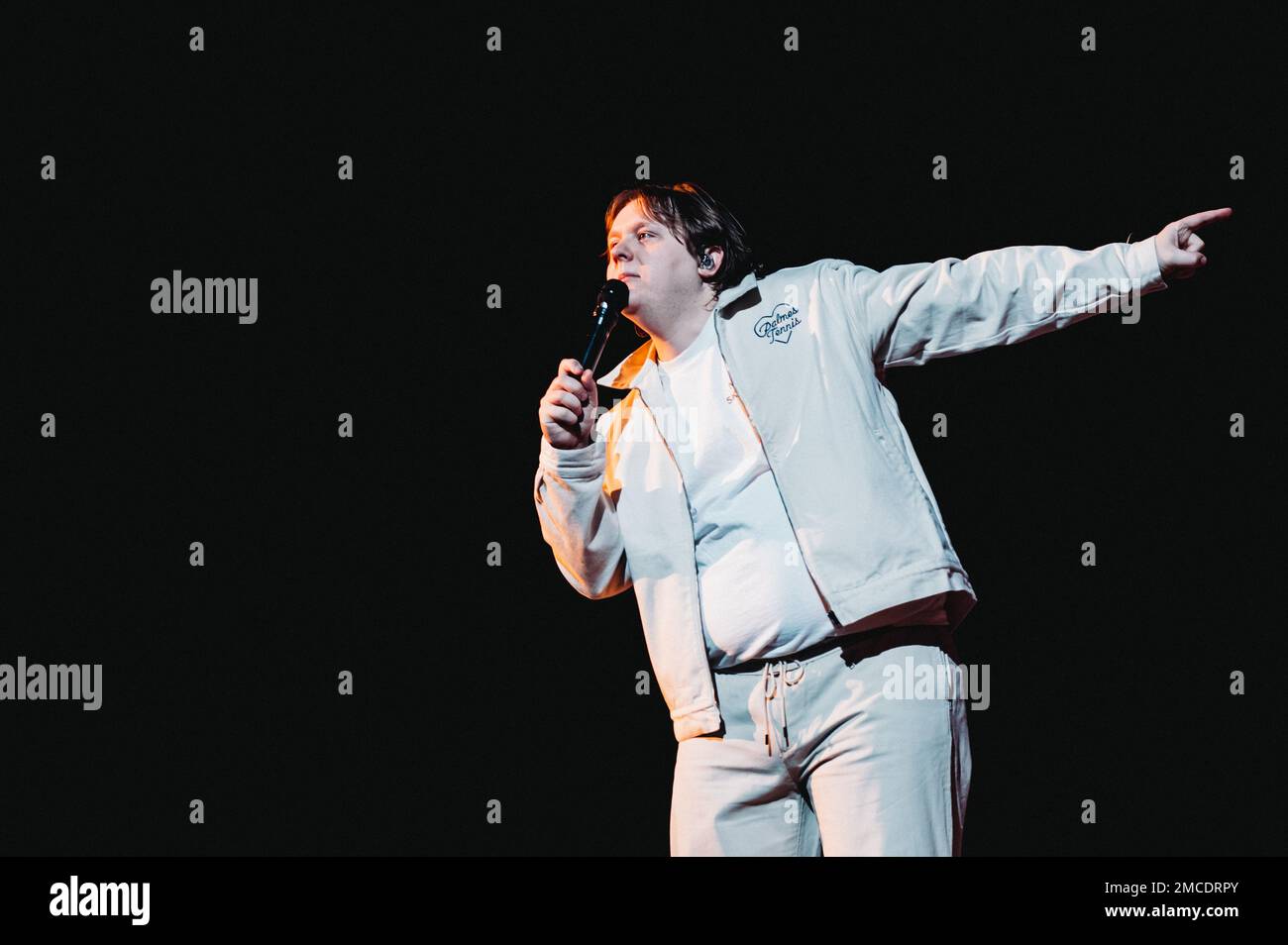 Newcastle, Regno Unito. 21st gennaio 2023. 21st gennaio 2023: Lewis Capaldi suona all'Utilita Arena di Newcastle, a sostegno del suo secondo album, "Broken by Desire to Be Heavenly Sent". Credit: Thomas Jackson/Alamy Live News Foto Stock Newcastle, Regno Unito. 21st gennaio 2023. 21st gennaio 2023: Lewis Capaldi suona all'Utilita Arena di Newcastle, a sostegno del suo secondo album, "Broken by Desire to Be Heavenly Sent". Credit: Thomas Jackson/Alamy Live News Foto Stock