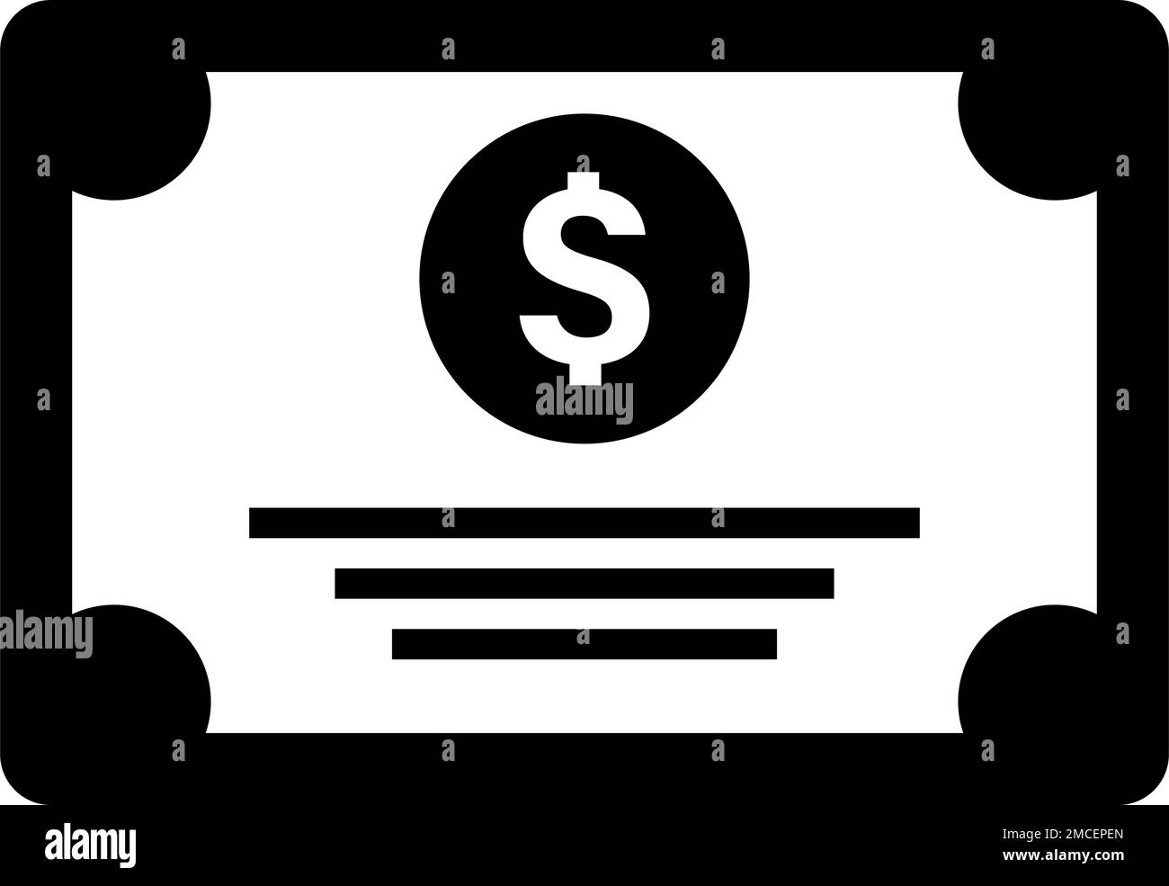 Icona delle obbligazioni statali e aziendali. Vettore modificabile. Illustrazione Vettoriale