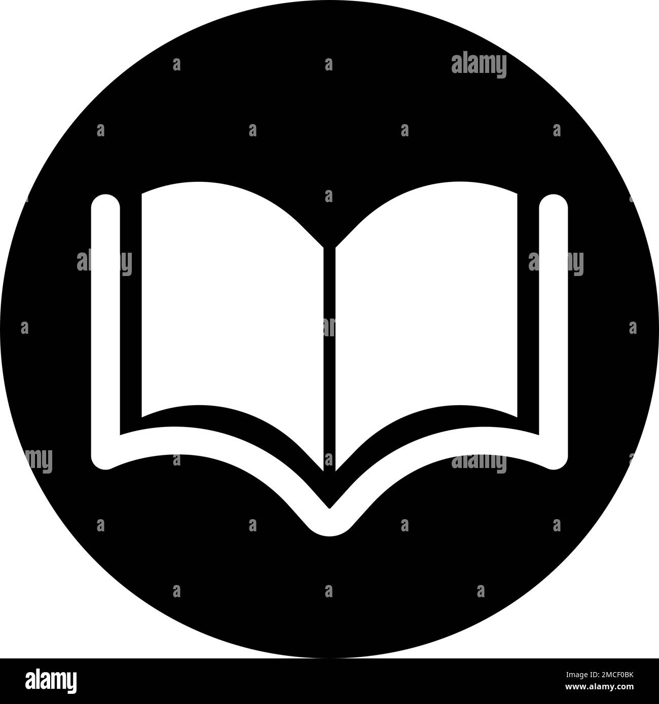 Icona del pulsante del libro rotondo. Vettore modificabile. Illustrazione Vettoriale