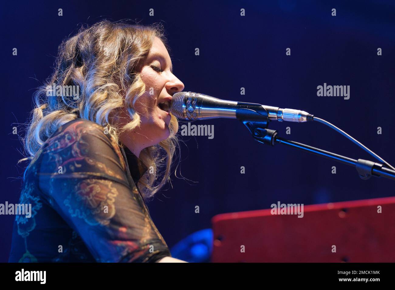 Madrid, Spagna. 21st Jan, 2023. Carolina de Juan del gruppo Morgan suona sul palco all'Inverfest 2023 Festival il 21 gennaio 2023 a Madrid, Spagna. (Foto di Oscar Gonzalez/NurPhoto) Credit: NurPhoto SRL/Alamy Live News Foto Stock