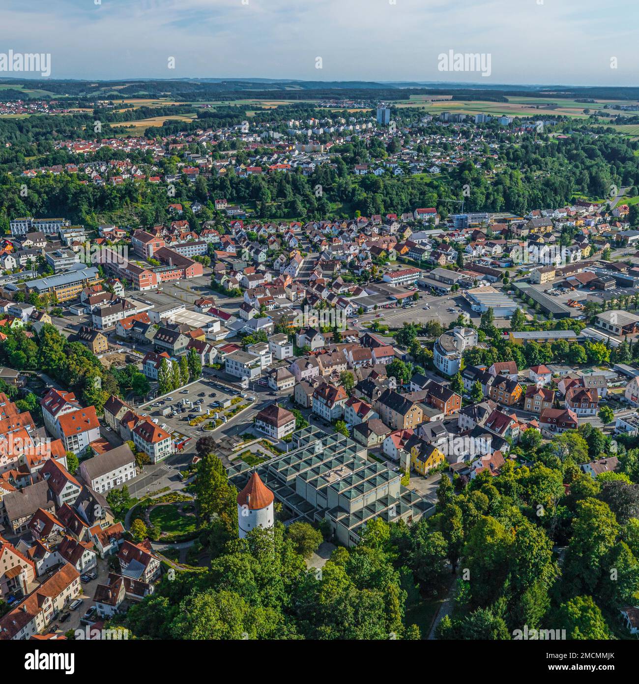 Veduta aerea di Biberach in alta Svevia Foto Stock