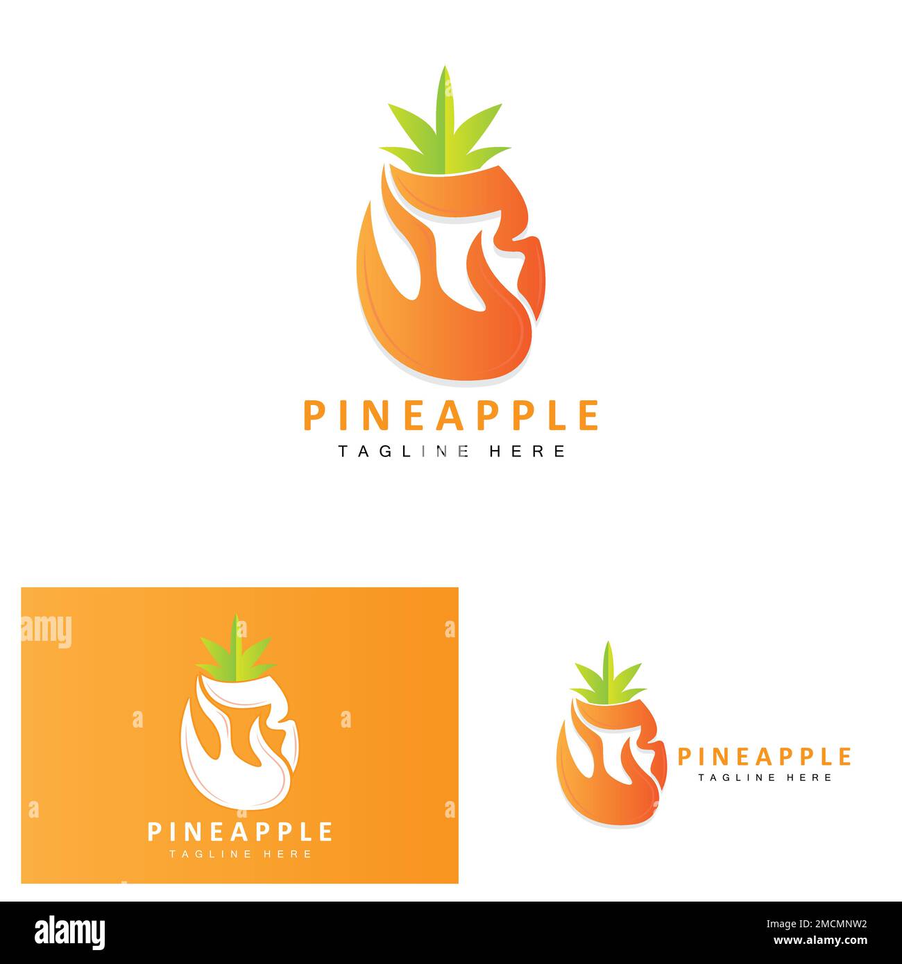 Logo Pineapple, vettore di frutta fresca, Illustrazione della piantagione,  etichetta di marca del prodotto di frutta Immagine e Vettoriale - Alamy