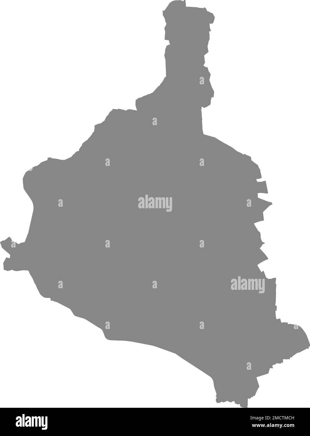 Mappa grigia di GLADBECK, GERMANIA Illustrazione Vettoriale
