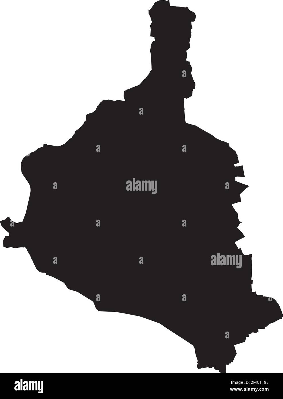Mappa nera di GLADBECK, GERMANIA Illustrazione Vettoriale