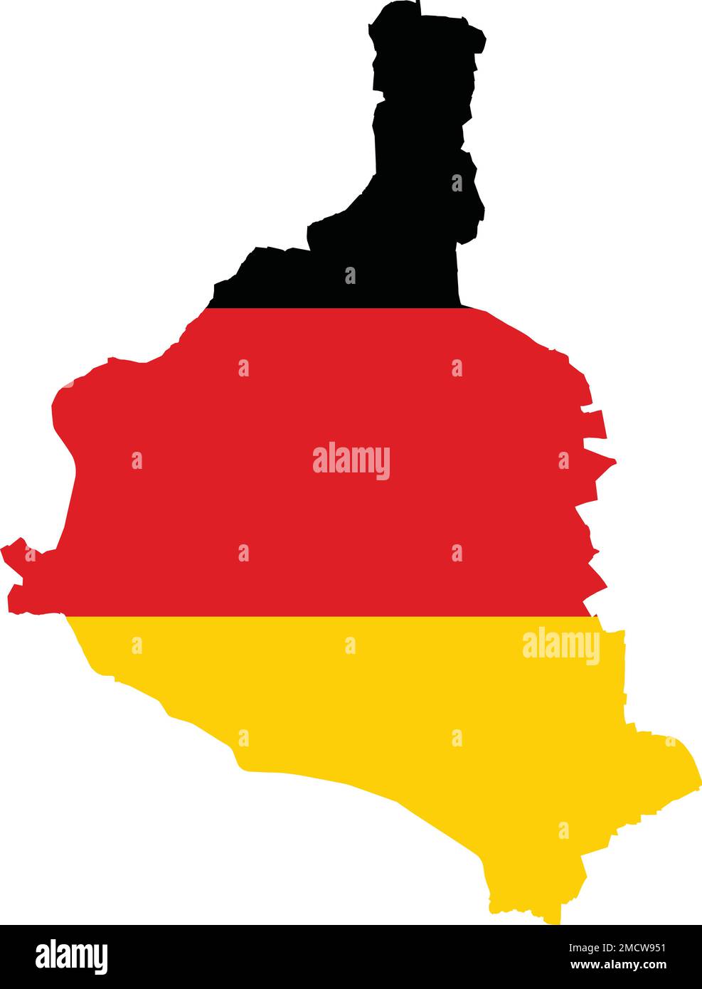Mappa bandiera di GLADBECK, GERMANIA Illustrazione Vettoriale