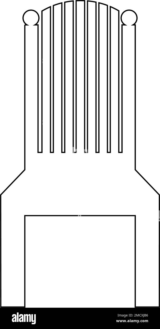 disegno di illustrazione del logo della sedia Illustrazione Vettoriale