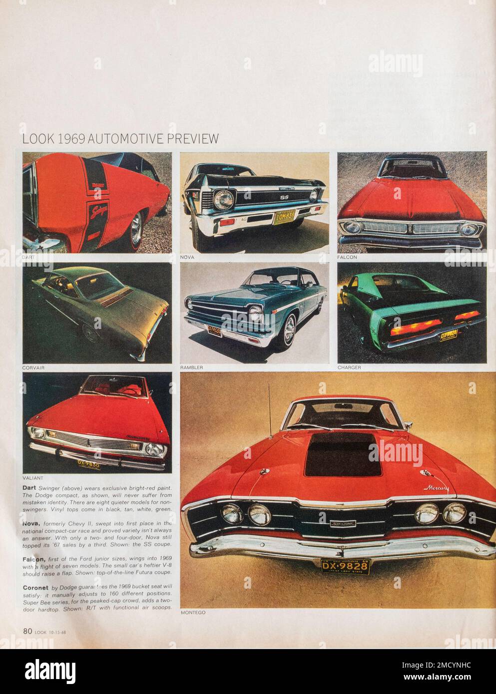 Vintage 15 ottobre 1968 'Look' rivista numero pubblicità, USA Foto Stock
