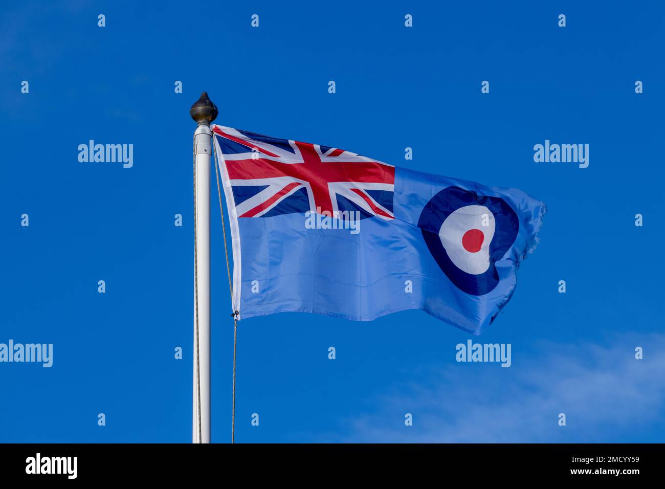 RAF roundel con Union Flag Foto Stock