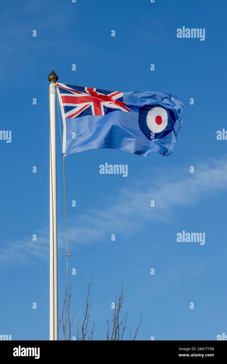 RAF roundel con Union Flag Foto Stock